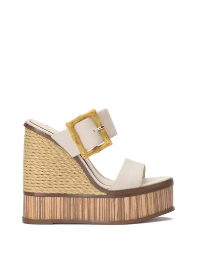Shop Jessica Simpson Hendrya Wedge Sandal In Natural In White