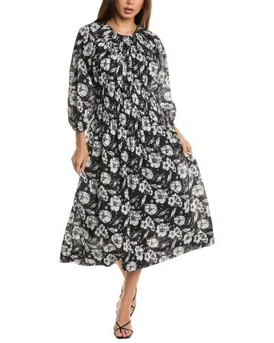 The Great Cobblestone Dress In Navy Whisper Floral In Black