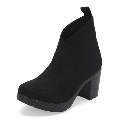 Charleston Shoe Co. Women's Cypress Boots - Wide In Black Herringbone In Black