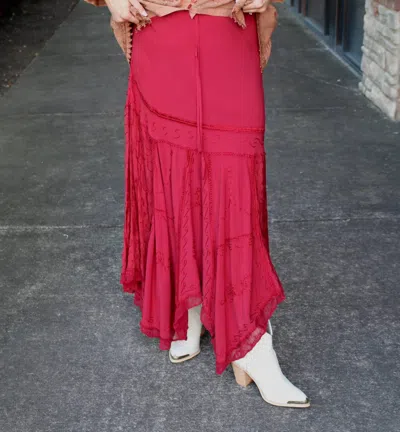 Scully Dancing Through The Night Skirt In Burgundy In White
