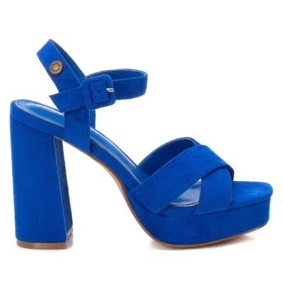 Shop Xti Suede Dressy Sandals In Blue