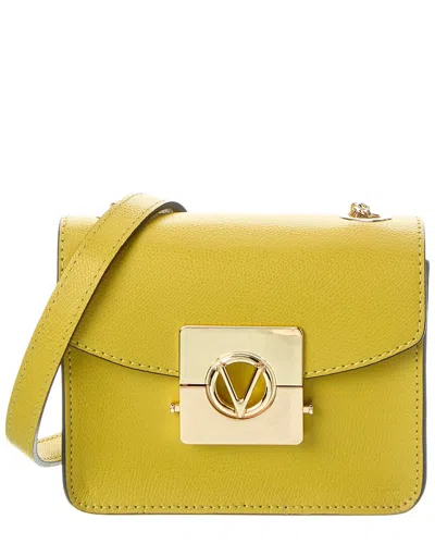 Shop Valentino By Mario Valentino Bijou Leather Crossbody In Yellow