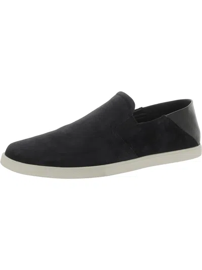Shop Vince Sanders Mens Suede Casual And Fashion Sneakers In Black