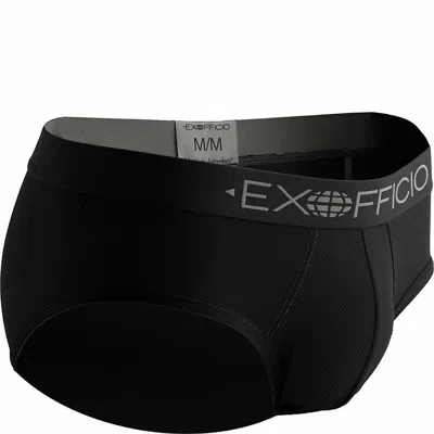 Exofficio Men's Give-n-go Sport Mesh Brief In Solid Black In Black