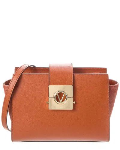 Shop Valentino By Mario Valentino Kiki Leather Shoulder Bag In Orange