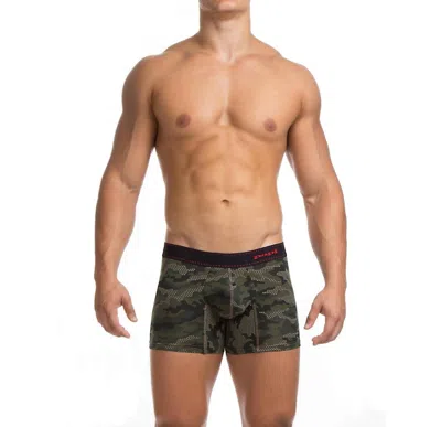 Papi Force Of Nature Trunk Underwear In Green Camo In Green