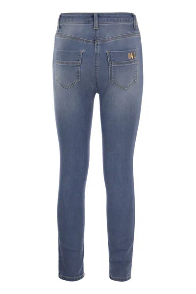Shop Elisabetta Franchi Five-pocket Jeans In Blue