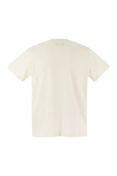 Shop Vilebrequin Cotton T-shirt With Frontal Print In White
