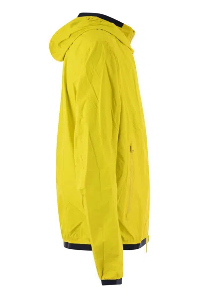 Shop Vilebrequin Reversible Windbreaker Jacket With Turtle Pattern In Yellow