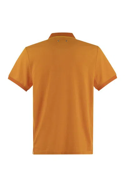 Shop Vilebrequin Short-sleeved Cotton Polo Shirt In Orange
