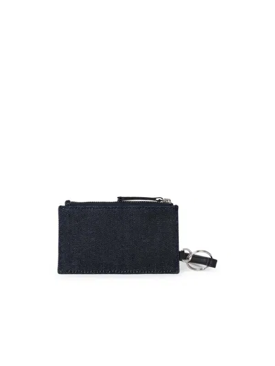 Shop Apc A.p.c. 'axelle' Card Holder In Navy Fabric Man In Blue