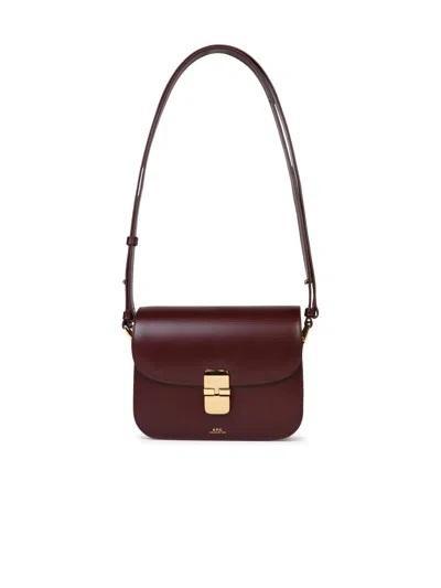 Shop Apc A.p.c. Woman A.p.c. Small 'grace' 'gae Vino' Smooth Leather Bag In Multicolor