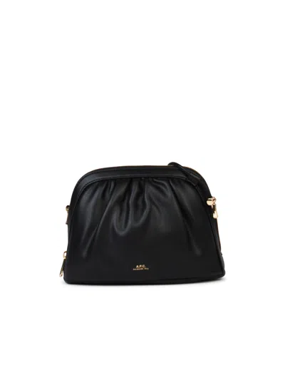 Shop Apc A.p.c. Small 'ninon' Black Eco-leather Crossbody Bag Woman