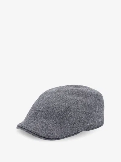 Shop Brunello Cucinelli Man Hat Man Blue Hats