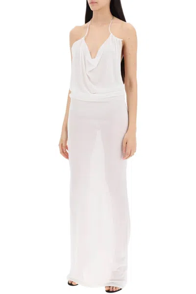 Shop Christopher Esber "long Knit Necklace Dress In Women In White
