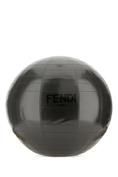 Shop Fendi Man Grey Rubber Pilates Ball In Gray