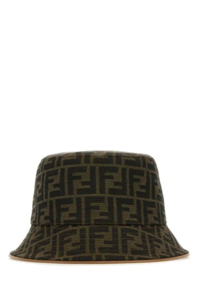 Shop Fendi Woman Embroidered Polyester Blend Bucket Hat In Multicolor