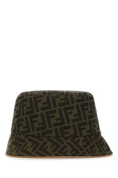 Shop Fendi Woman Embroidered Polyester Blend Bucket Hat In Multicolor
