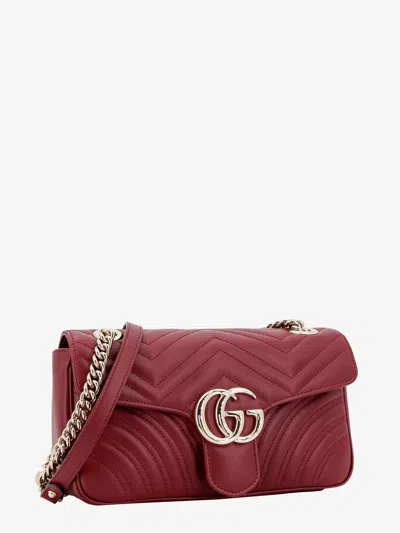 Shop Gucci Woman Gg Marmont Woman Red Shoulder Bags