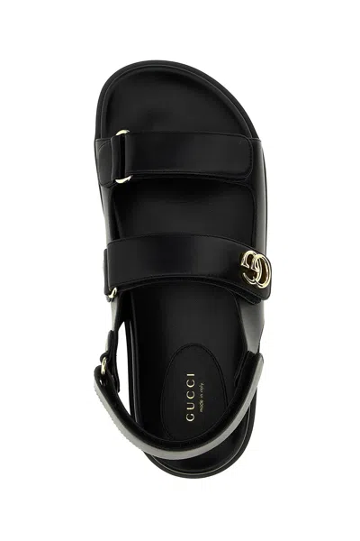 Shop Gucci Women 'moritz' Sandals In Black