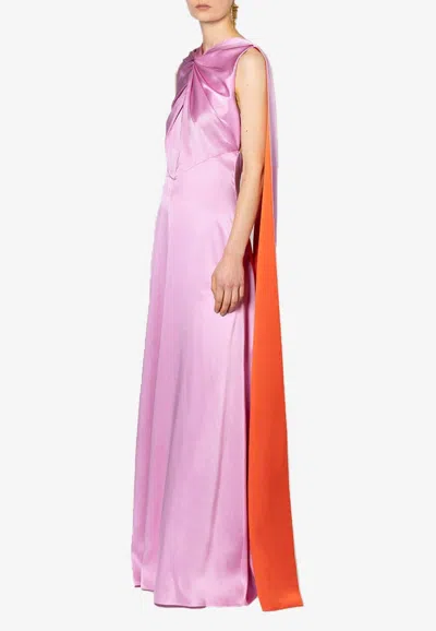 Shop Roksanda Amanita Silk Gown In Pink