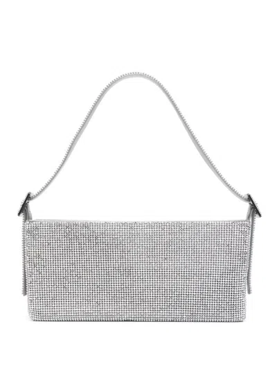 Shop Benedetta Bruzziches Your Best Friend La Grande Crystal-embellished Handbag In Silver