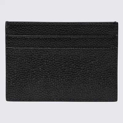 Shop Thom Browne Black Leather Cardholder