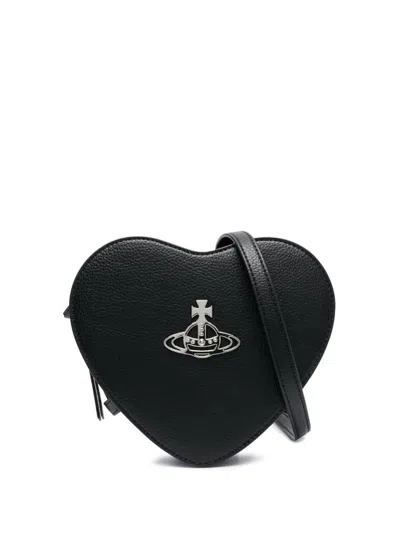 Shop Vivienne Westwood Louise Heart Crossbody Bag In Black