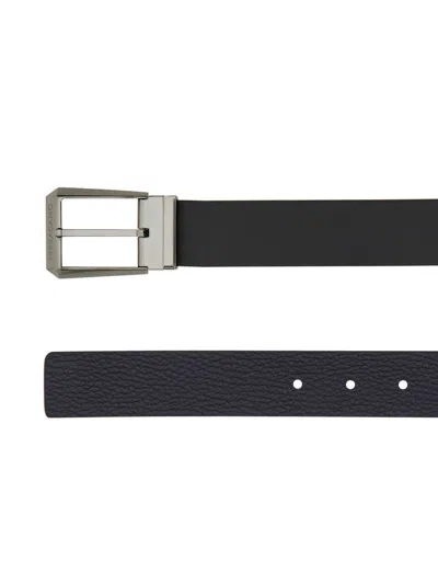 Shop Ferragamo Salvatore  Leather Belt In Black