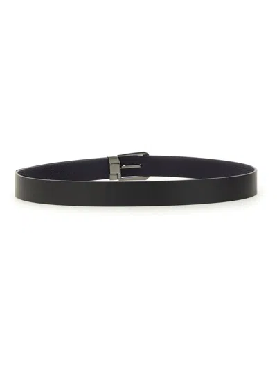 Ferragamo Leather Belt In Black