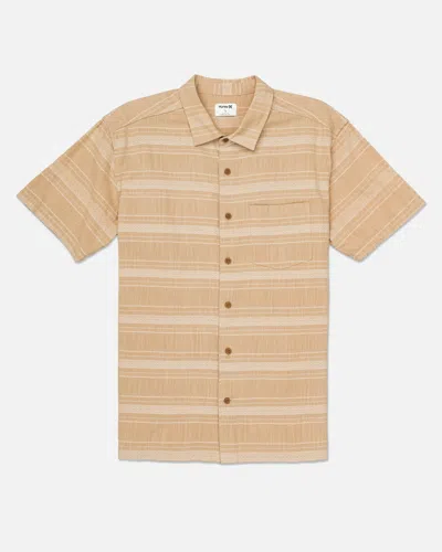 United Legwear Men's Baja Rincon Short Sleeve Shirt In Oak Jar Vanilla