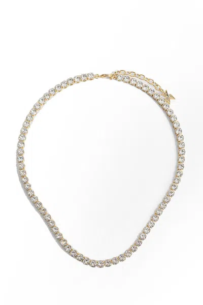 Shop Amina Muaddi Necklaces In Silver
