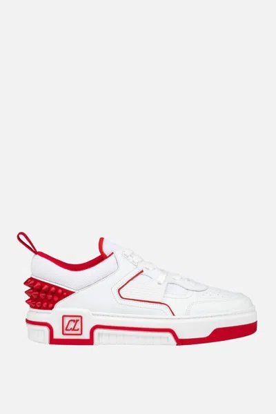 Shop Christian Louboutin Sneakers In White+loubi Red