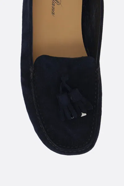Shop Loro Piana Flat Shoes In Blue Navy