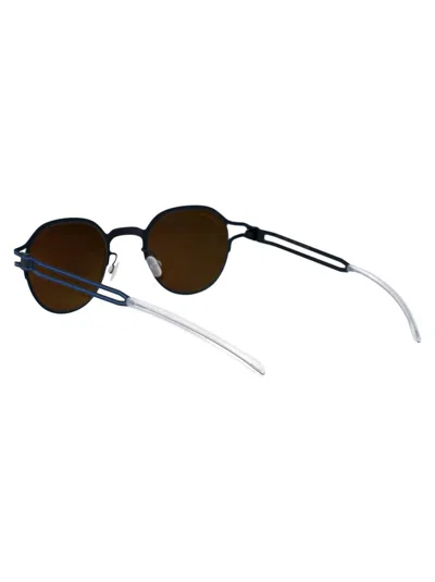 Shop Mykita Sunglasses In 514 Indigo/yale Blue Polpro Amber Brown