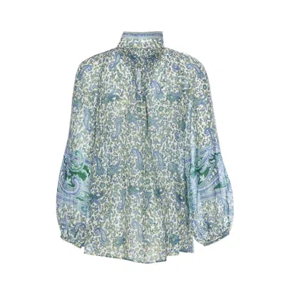 Shop Zimmermann Shirts In Blue