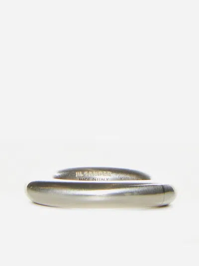 Shop Jil Sander Silver Plated Ring