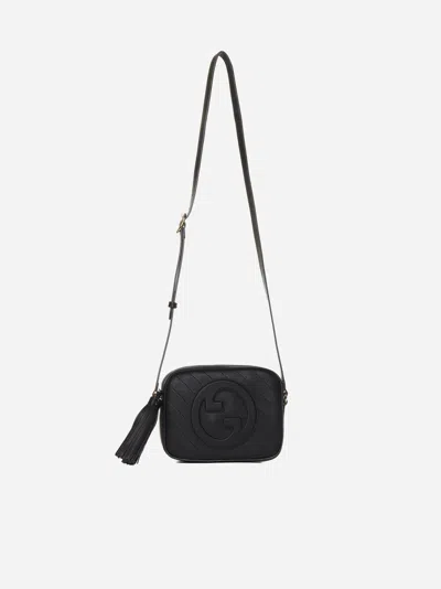 Shop Gucci Blondie Leather Small Bag In Black