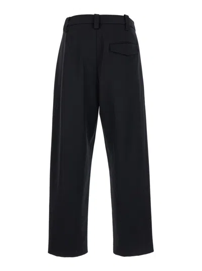 Apc A.p.c. Tailored Black Trousers With Pleated Front And Relaxed Fit In Black