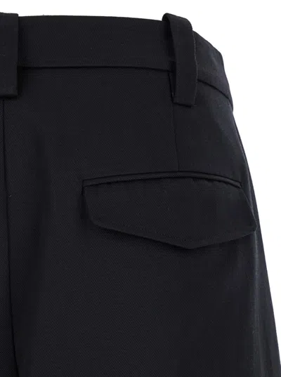 Apc A.p.c. Tailored Black Trousers With Pleated Front And Relaxed Fit In Black