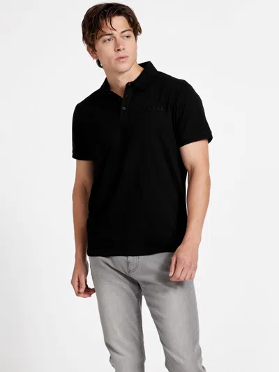 Shop Guess Factory Eco Astolfo Polo Shirt In Black