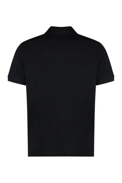 Shop Alexander Mcqueen Cotton Piqué Polo Shirt In Black