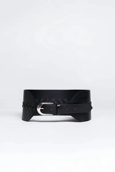 Shop Maria Cher Honu Waist Belt In Black