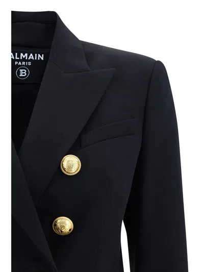 Shop Balmain Blazers & Vests In Noir