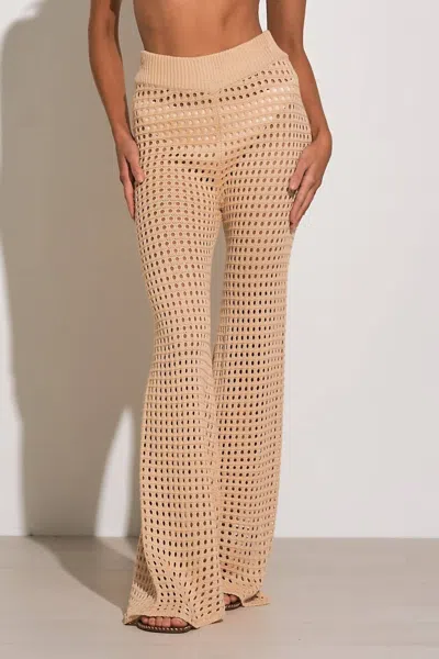 Elan Kalena Crochet Pants In Natural In White