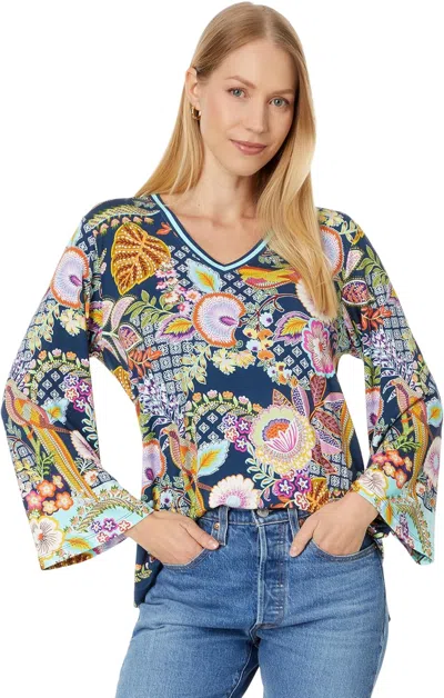 Johnny Was The Janie Favorite V-neck Top In Multi
