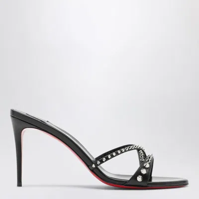 Christian Louboutin Tatoosh Spikes 85mm Studded Leather Mules In Black