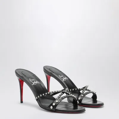 Christian Louboutin Tatoosh Spikes 85mm Studded Leather Mules In Black
