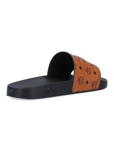 Shop Mcm Sandals In Brown