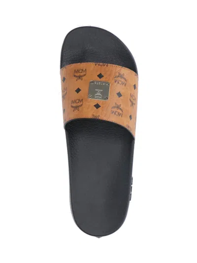 Shop Mcm Sandals In Brown